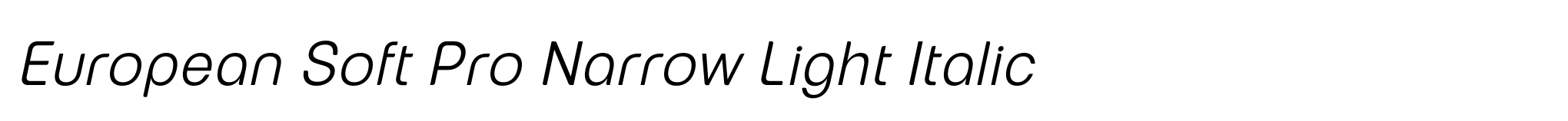 European Soft Pro Narrow Light Italic image